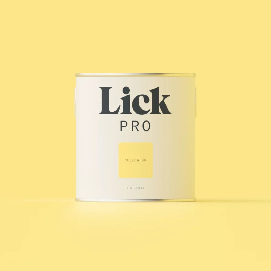 Decorating * | Lickpro Matt Yellow 06 Emulsion Paint 2.5Ltr