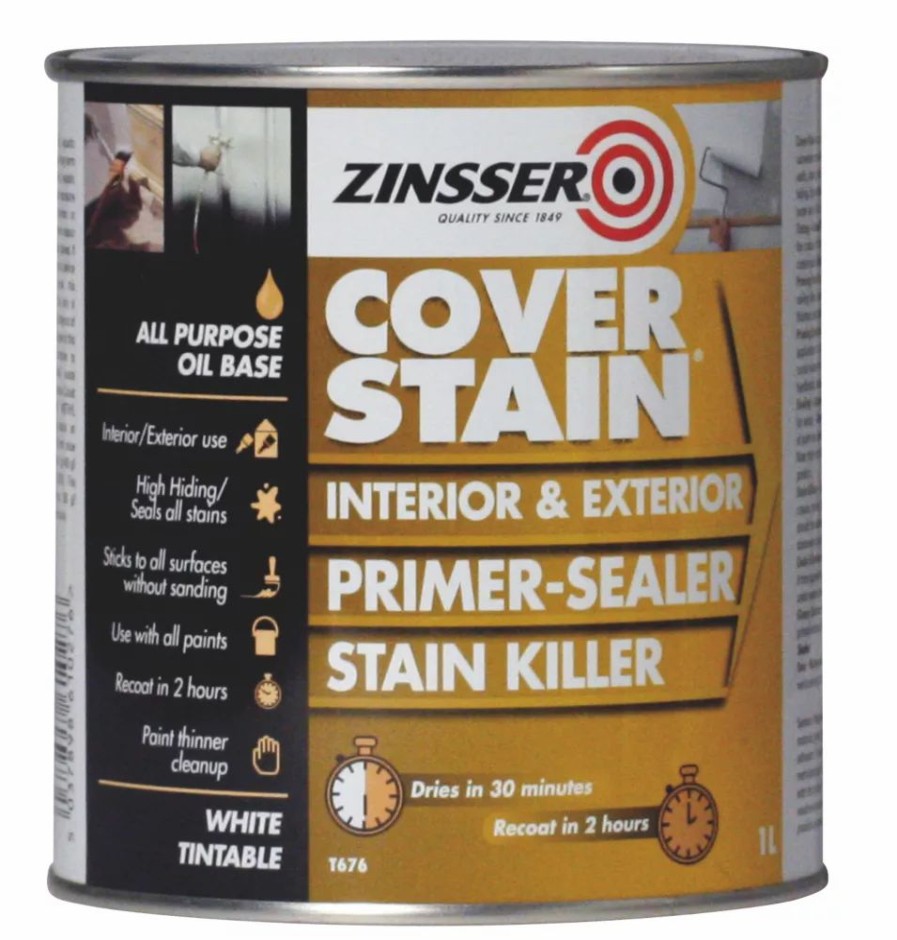 Decorating * | Zinsser Cover Stain Primer White 1Ltr