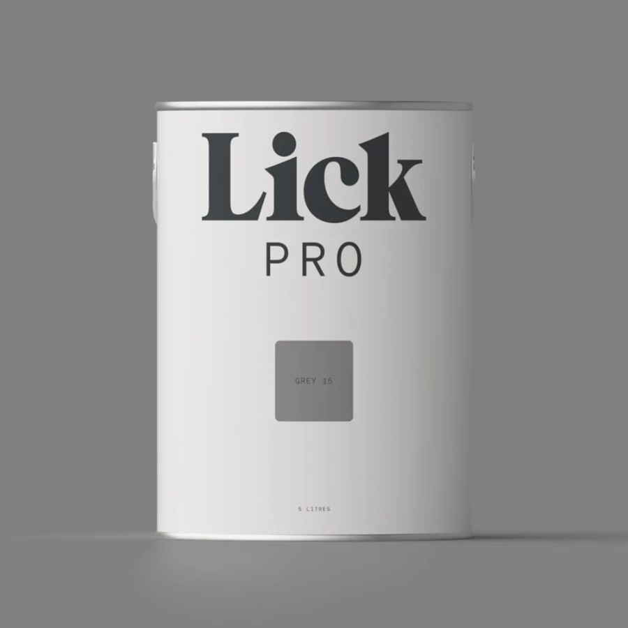 Decorating * | Lickpro Matt Grey 15 Emulsion Paint 5Ltr