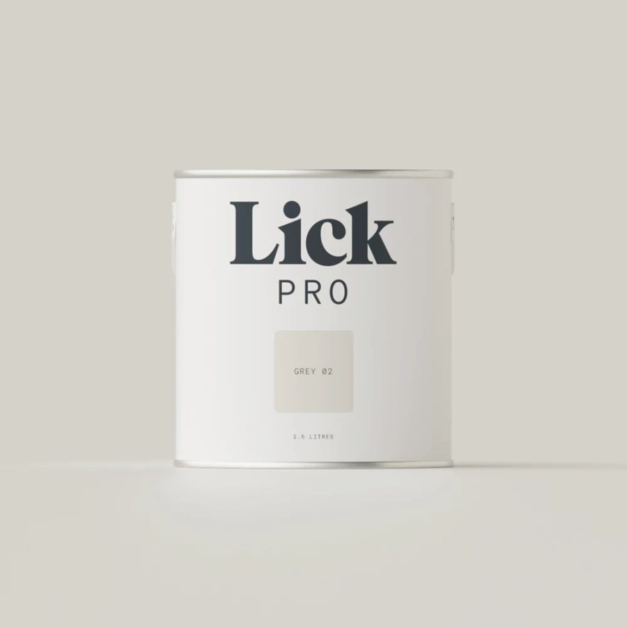 Decorating * | Lickpro Matt Grey 02 Emulsion Paint 2.5Ltr