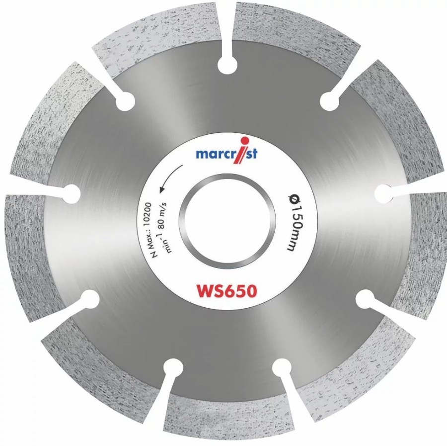 Cutting & Blades * | Marcrist Ws650 Masonry Diamond Wall Chasing Blades 150 X 22.23Mm 2 Pack