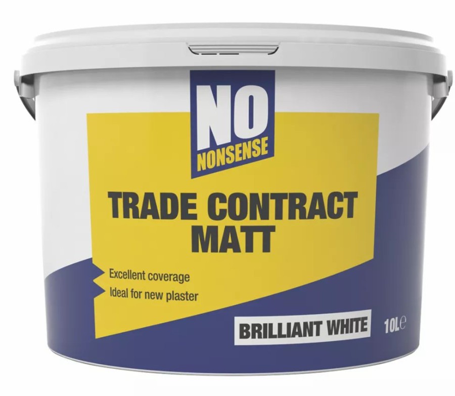 Decorating * | No Nonsense Matt Brilliant White Emulsion Contract Paint 10Ltr