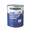 Decorating * | Ronseal Trade Polyurethane Interior Varnish Satin Clear 750Ml