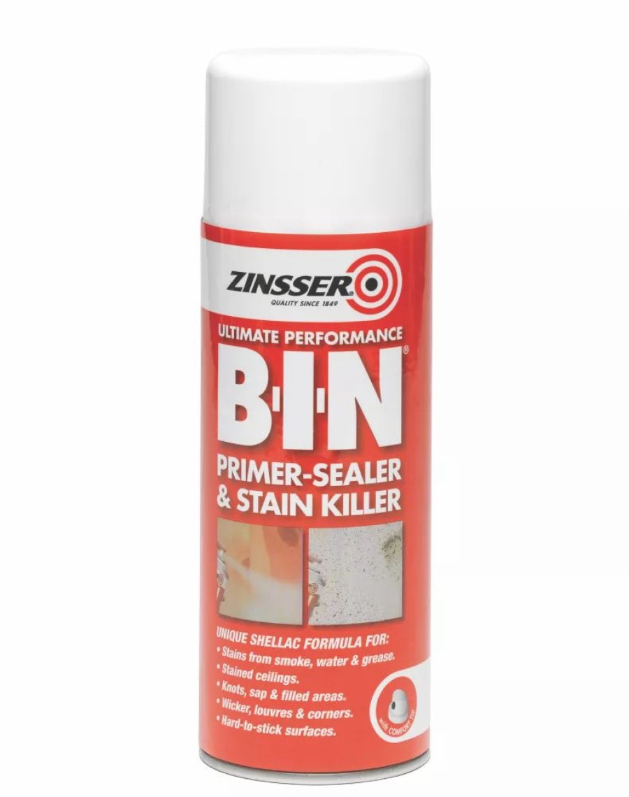 Decorating * | Zinsser B-I-N Primer/Sealer & Stain Killer Spray Matt White 400Ml