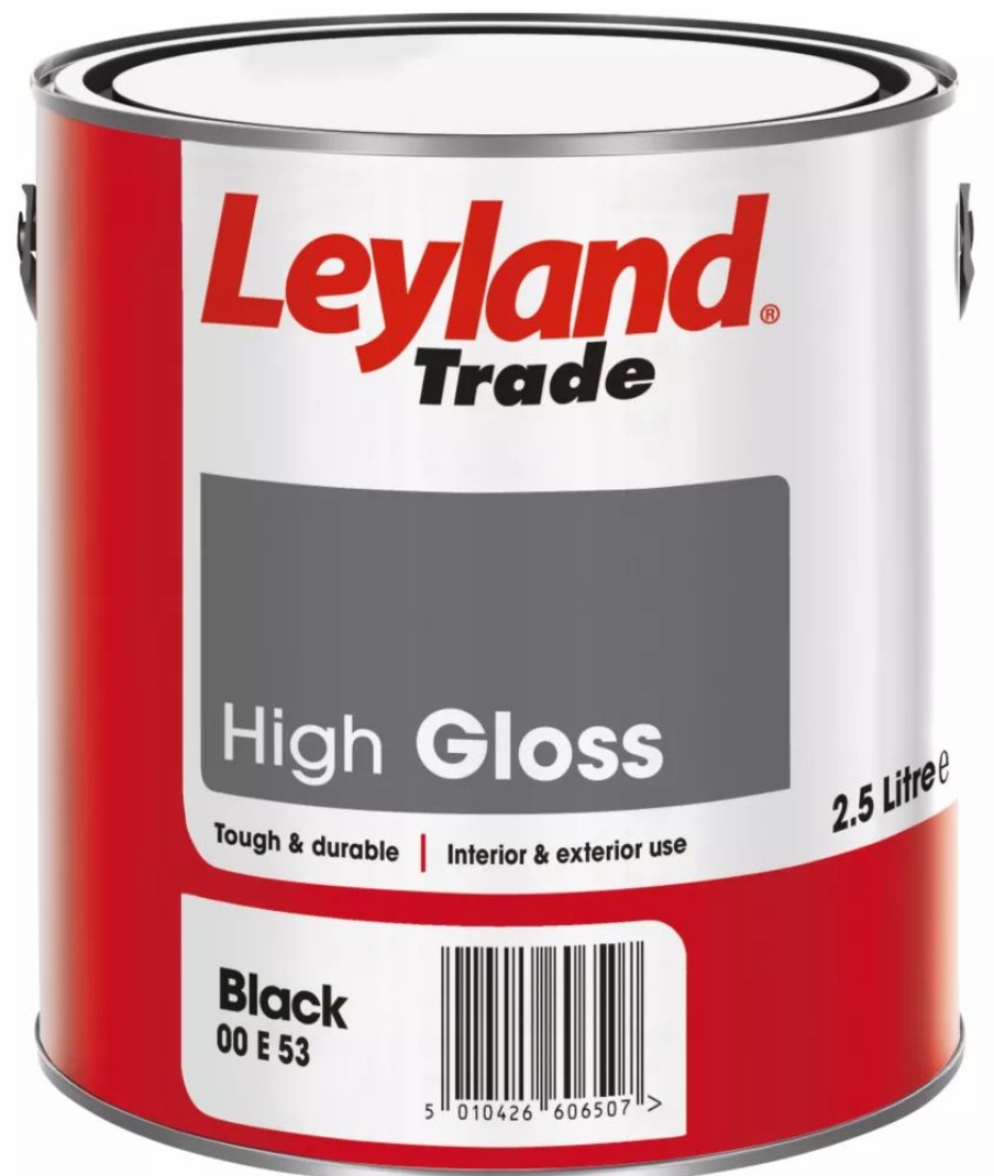 Decorating * | Leyland Trade High Gloss Black Trim Paint 2.5Ltr