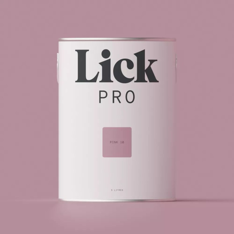 Decorating * | Lickpro Matt Pink 10 Emulsion Paint 5Ltr