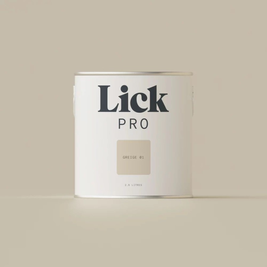 Decorating * | Lickpro Matt Greige 01 Emulsion Paint 2.5Ltr