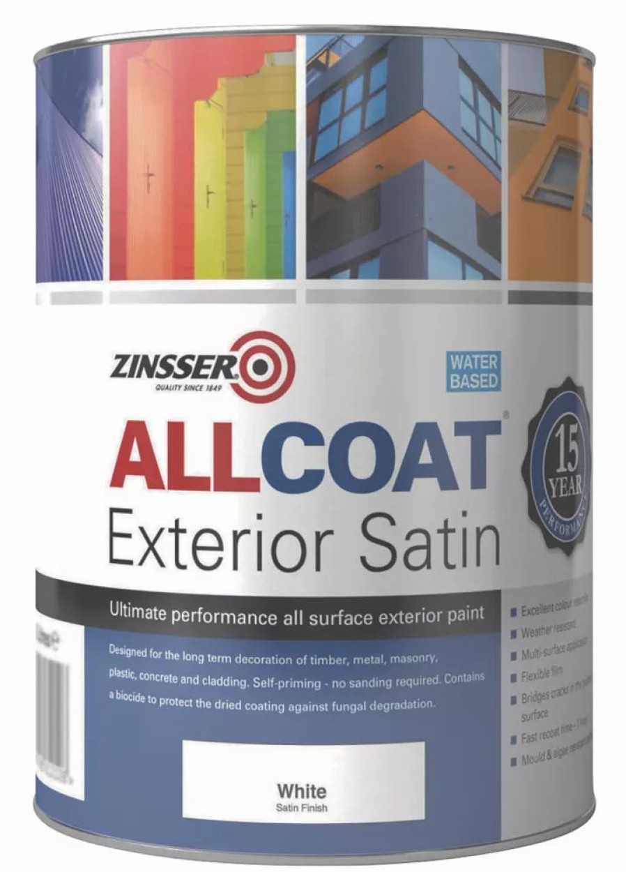 Decorating * | Zinsser All Coat Exterior Paint White 1Ltr