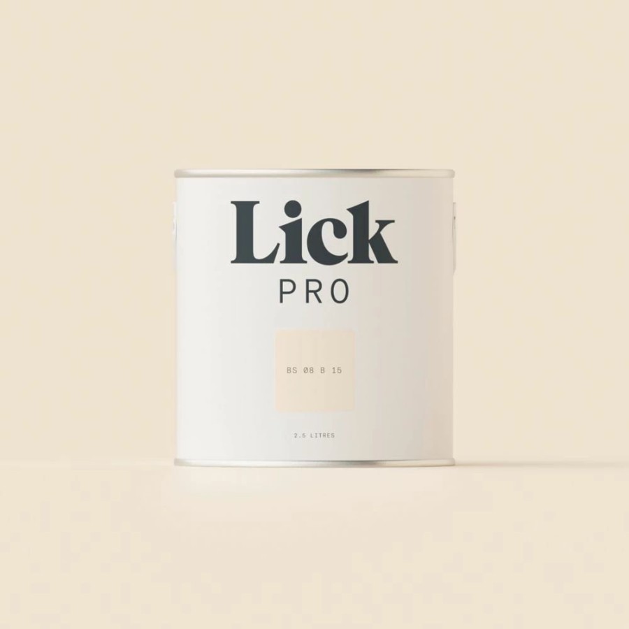 Decorating * | Lickpro Matt White Bs 08 B 15 Emulsion Paint 2.5Ltr