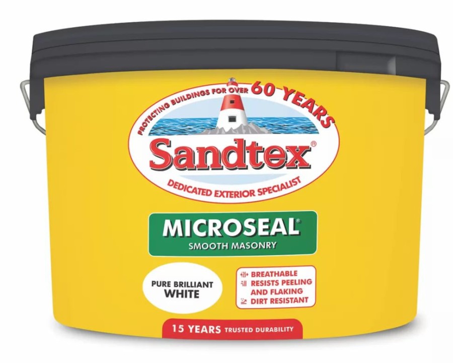 Decorating * | Sandtex Ultra Smooth Masonry Paint Pure Brilliant White 10Ltr