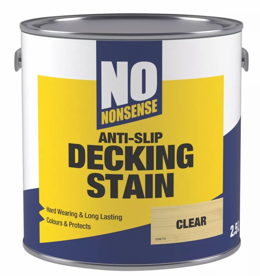 Decorating * | No Nonsense Anti-Slip Decking Stain Clear 2.5Ltr