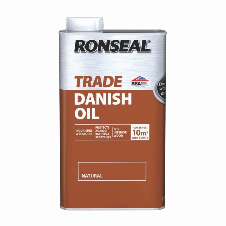 Decorating * | Ronseal Trade Danish Oil Satin Clear 1Ltr