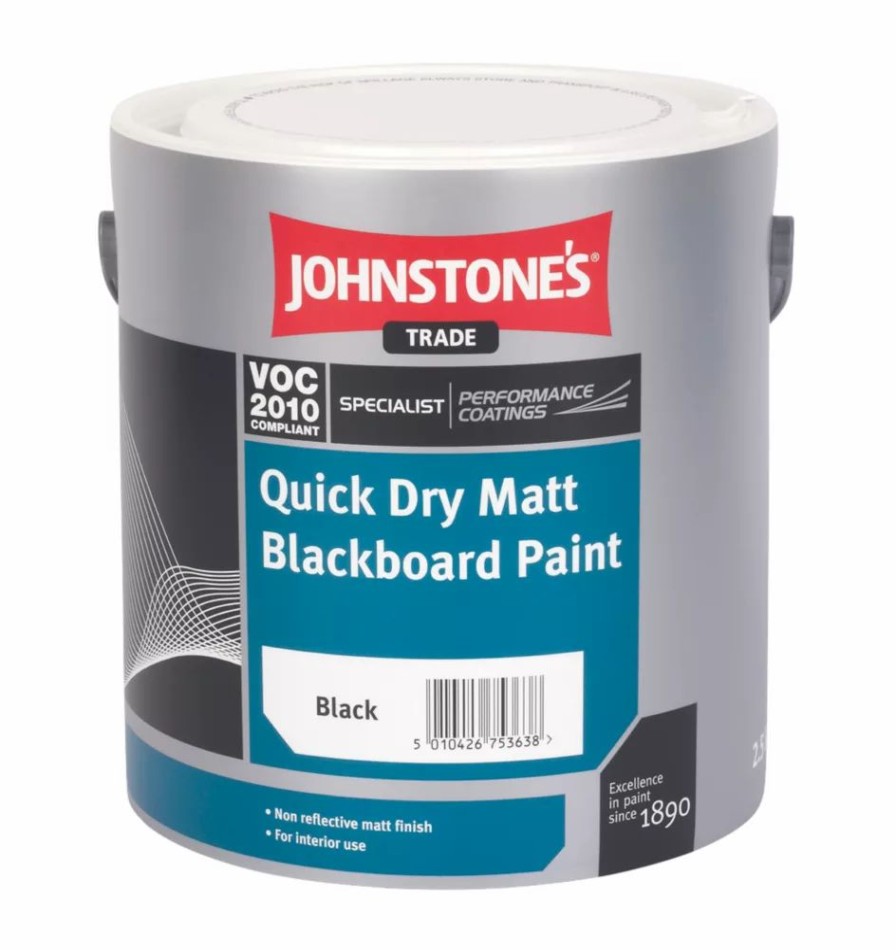 Decorating * | Johnstones Matt Blackboard Paint Black 2.5Ltr