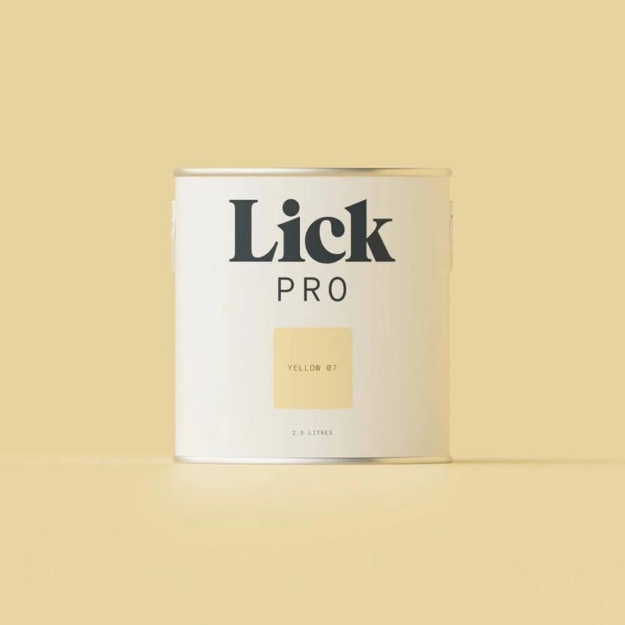 Decorating * | Lickpro Matt Yellow 07 Emulsion Paint 2.5Ltr