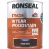 Decorating * | Ronseal Trade 10 Year Woodstain Satin Dark Oak 750Ml