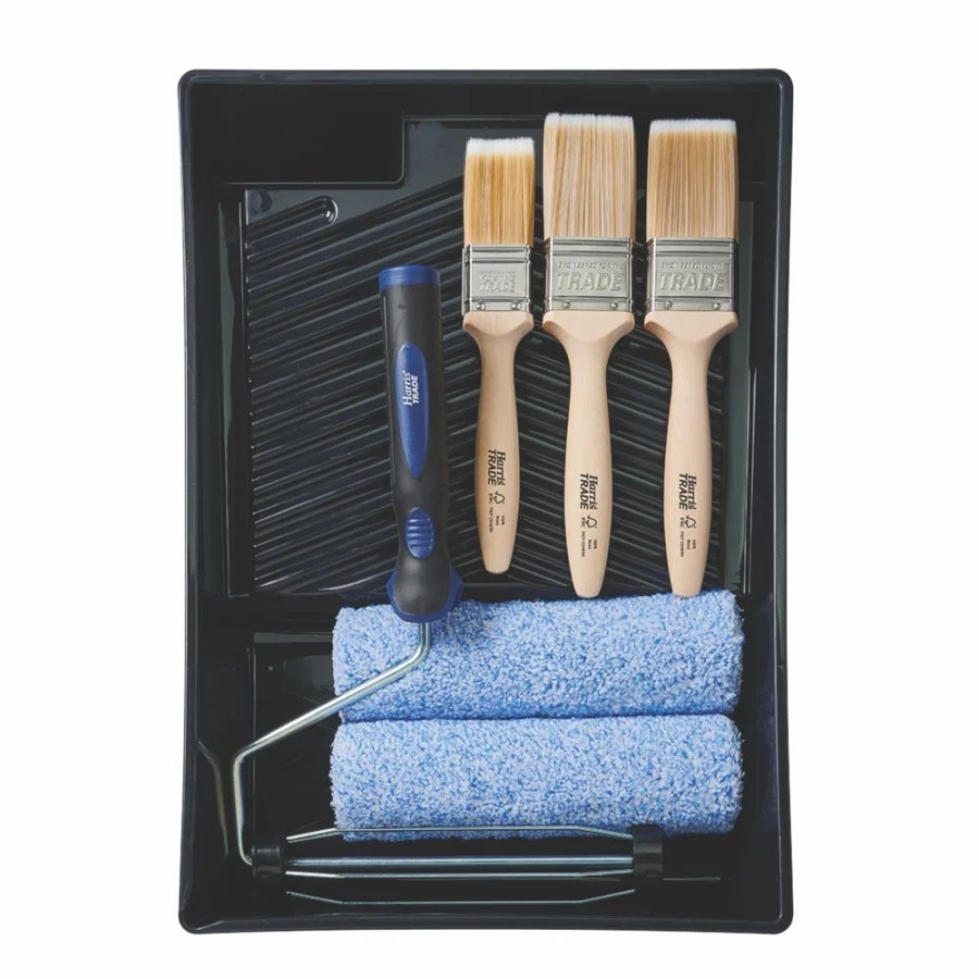 Decorating * | Harris Trade 9" Roller & Brush Set 7 Pieces