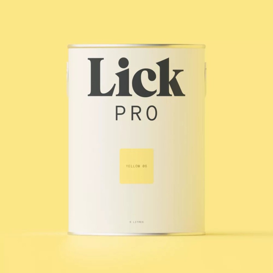 Decorating * | Lickpro Matt Yellow 06 Emulsion Paint 5Ltr