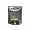 Decorating * | Ronseal 10-Year Exterior Wood Paint Satin Black 750Ml