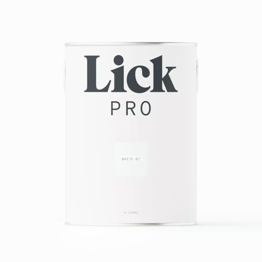 Decorating * | Lickpro Matt White 07 Emulsion Paint 5Ltr