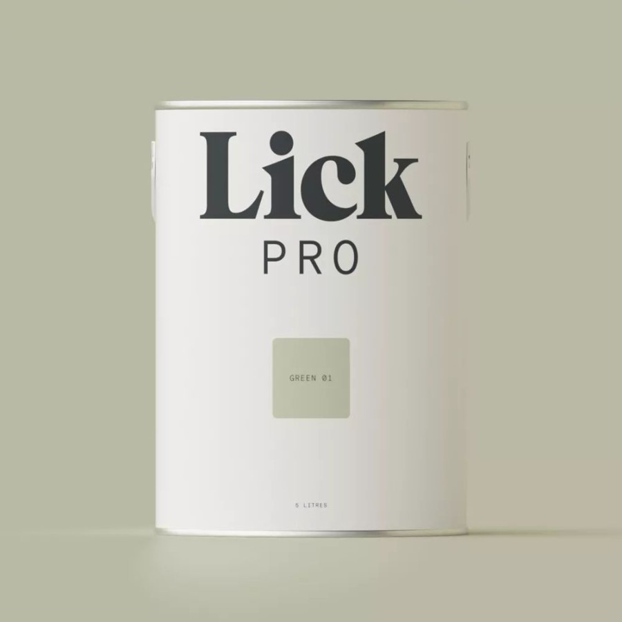 Decorating * | Lickpro Matt Green 01 Emulsion Paint 5Ltr