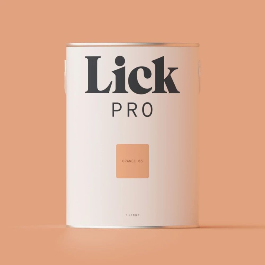 Decorating * | Lickpro Matt Orange 05 Emulsion Paint 5Ltr