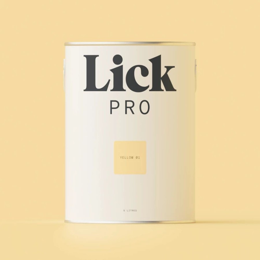 Decorating * | Lickpro Eggshell Yellow 01 Emulsion Paint 5Ltr