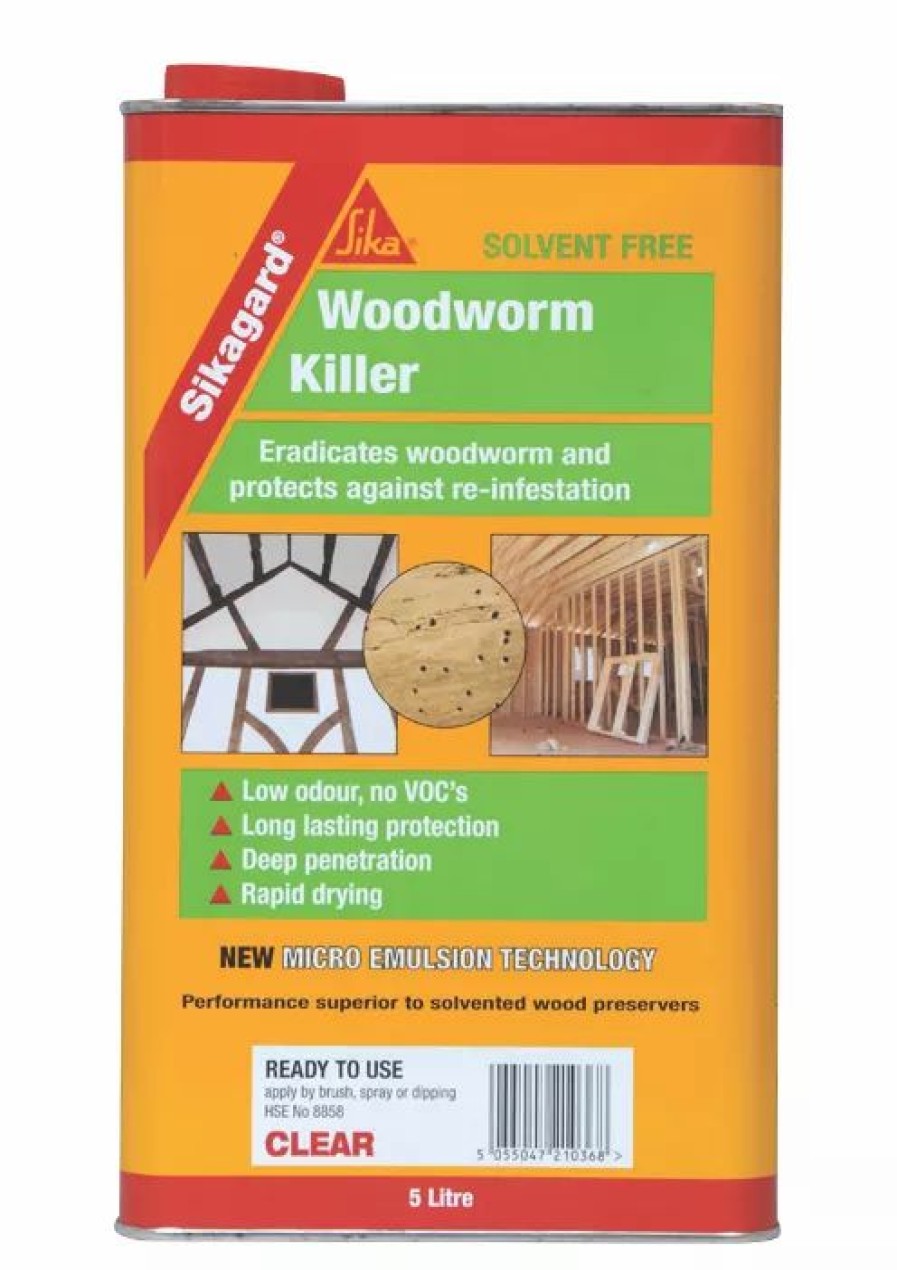 Decorating * | Sika Sikagard Woodworm Killer Clear 5Ltr