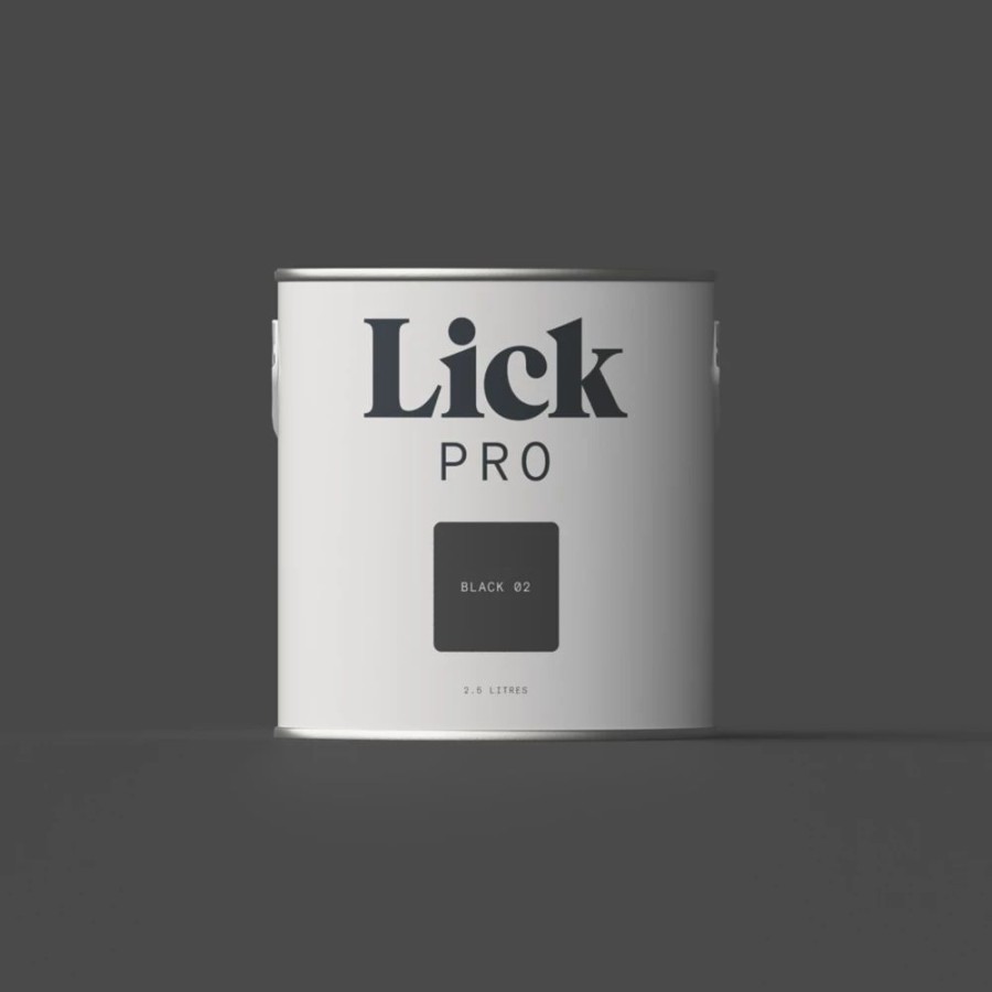 Decorating * | Lickpro Eggshell Black 02 Emulsion Paint 2.5Ltr