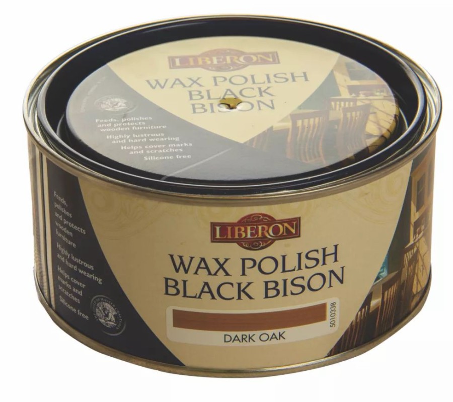 Decorating * | Liberon Black Bison Paste Wax Satin To Gloss Dark Oak 500Ml