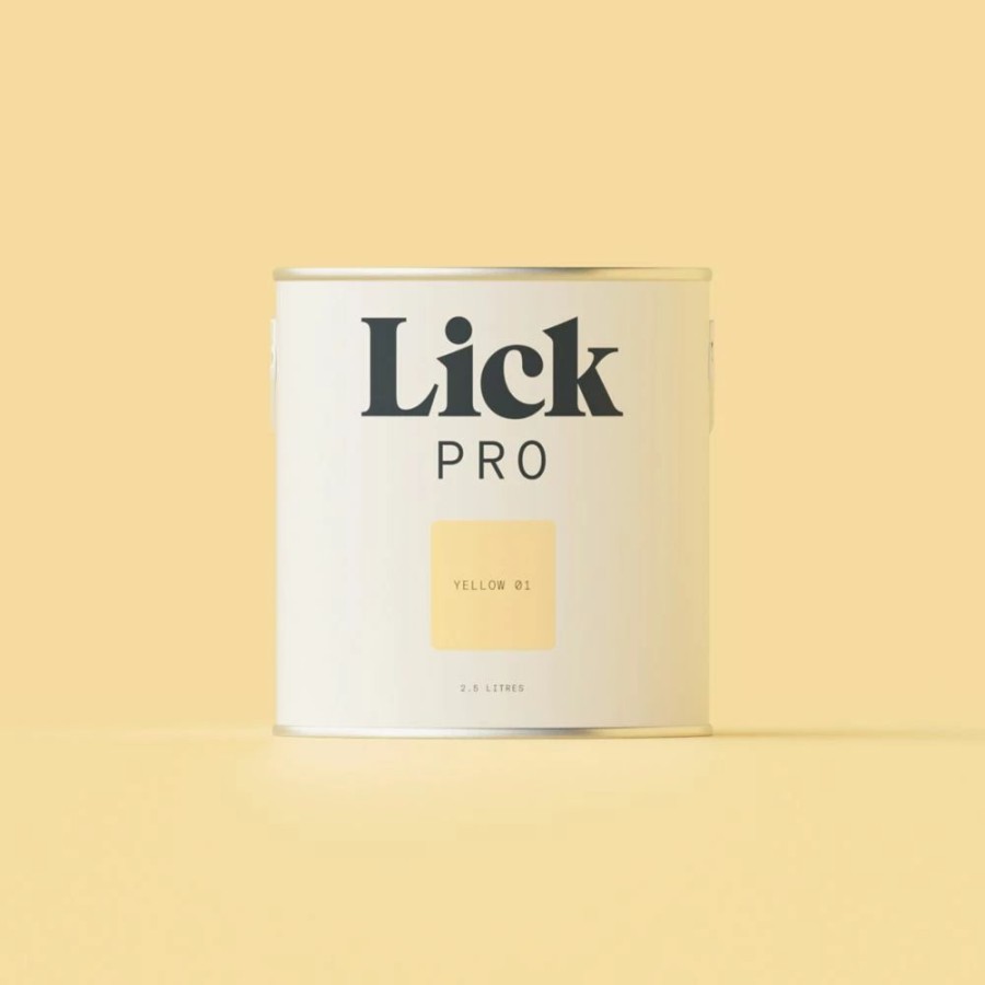 Decorating * | Lickpro Eggshell Yellow 01 Emulsion Paint 2.5Ltr