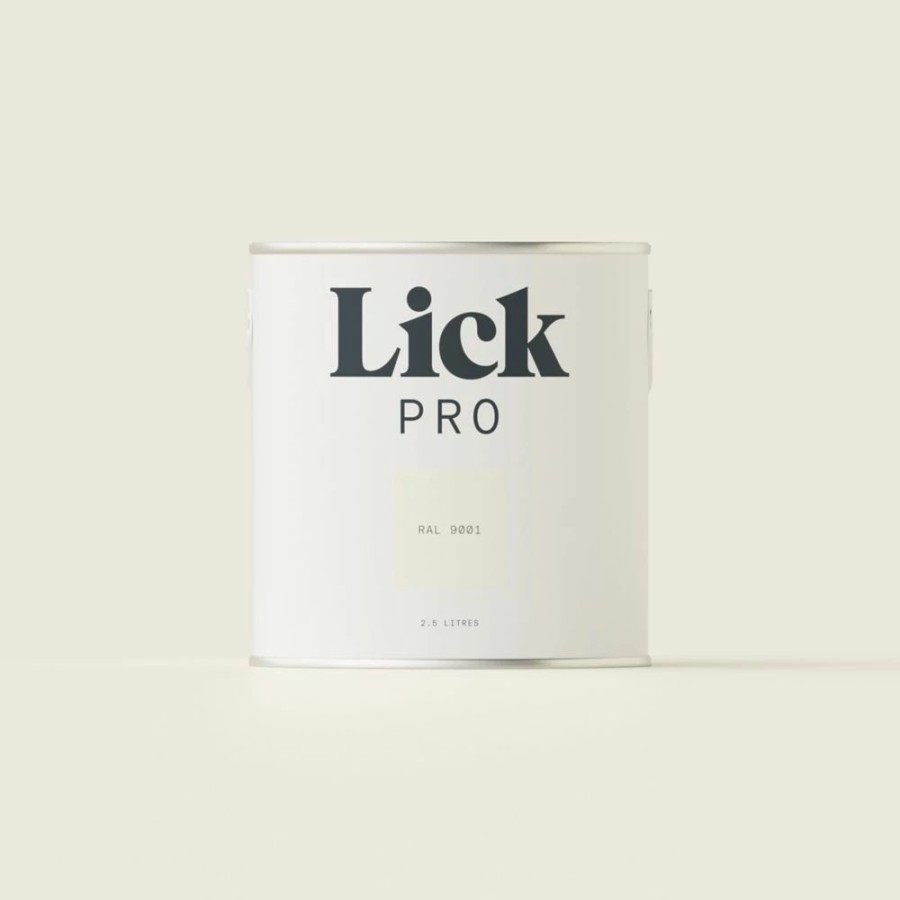 Decorating * | Lickpro Matt White Ral 9001 Emulsion Paint 2.5Ltr