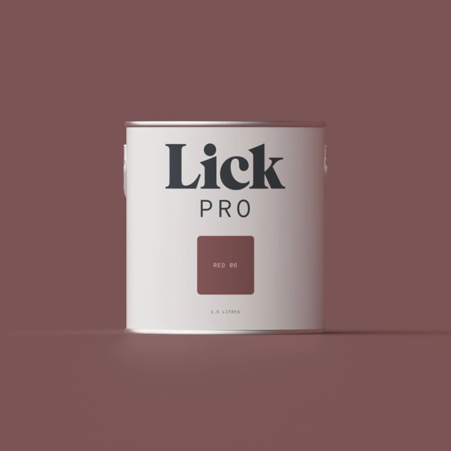 Decorating * | Lickpro Matt Red 06 Emulsion Paint 2.5Ltr