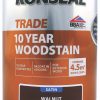 Decorating * | Ronseal Trade 10 Year Woodstain Satin Walnut 750Ml