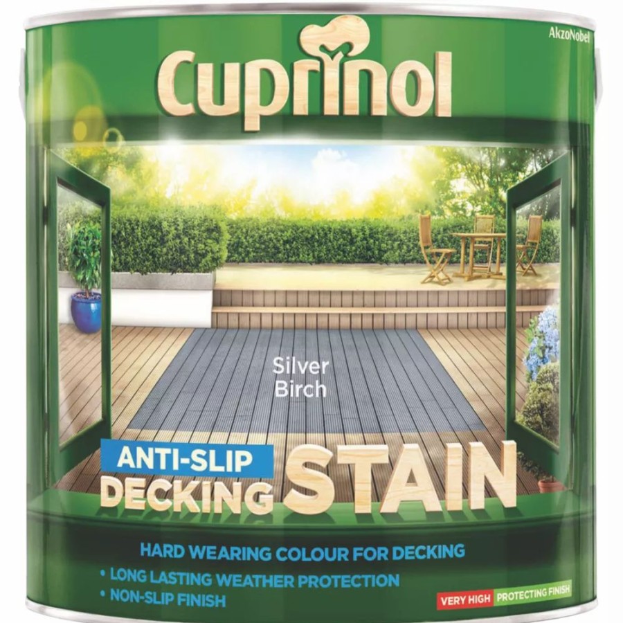 Decorating * | Cuprinol Anti-Slip Decking Stain Silver Birch 2.5Ltr