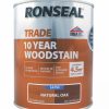 Decorating * | Ronseal Trade 10 Year Woodstain Satin Natural Oak 750Ml