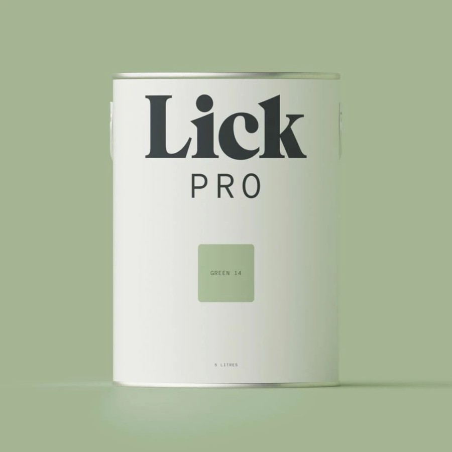 Decorating * | Lickpro Matt Green 14 Emulsion Paint 5Ltr