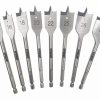 Drilling * | Erbauer Flat Wood Bit Set 8 Pieces