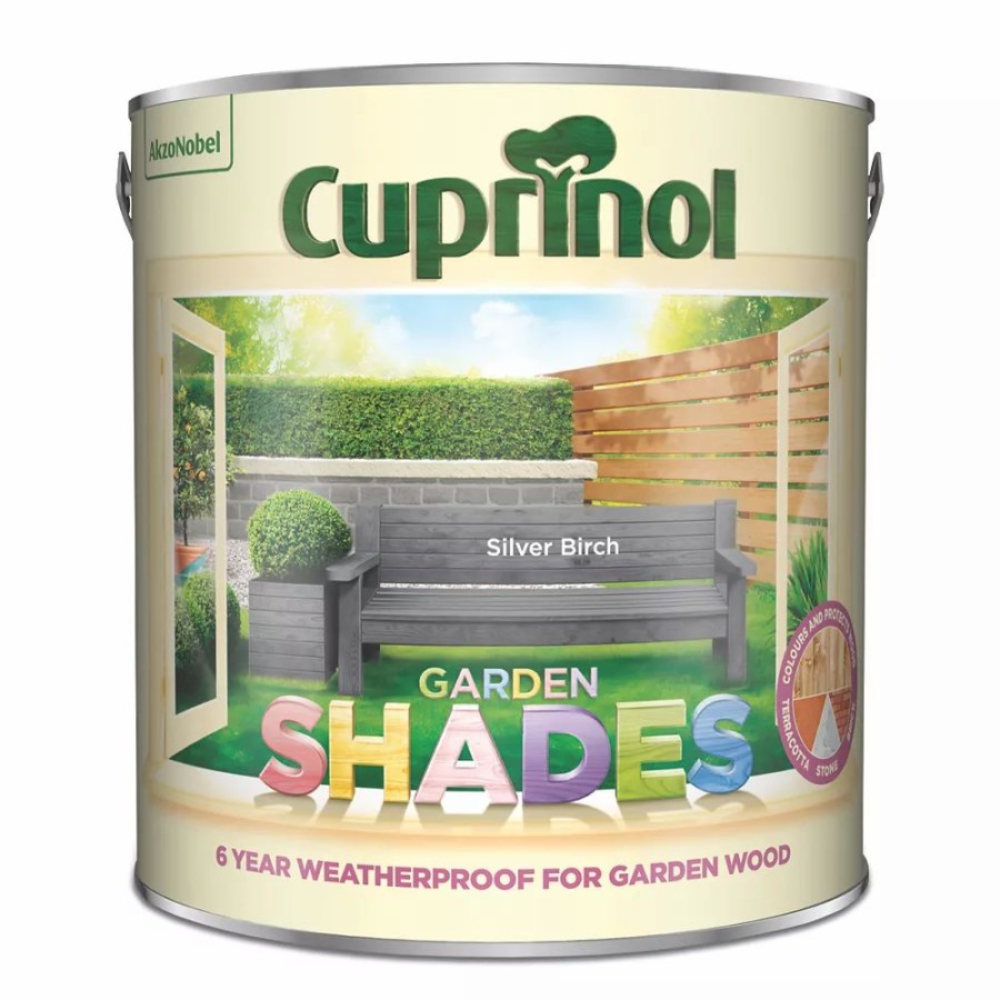 Decorating * | Cuprinol Garden Shades Wood Paint Matt Silver Birch 2.5Ltr