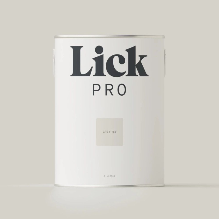 Decorating * | Lickpro Matt Grey 02 Emulsion Paint 5Ltr