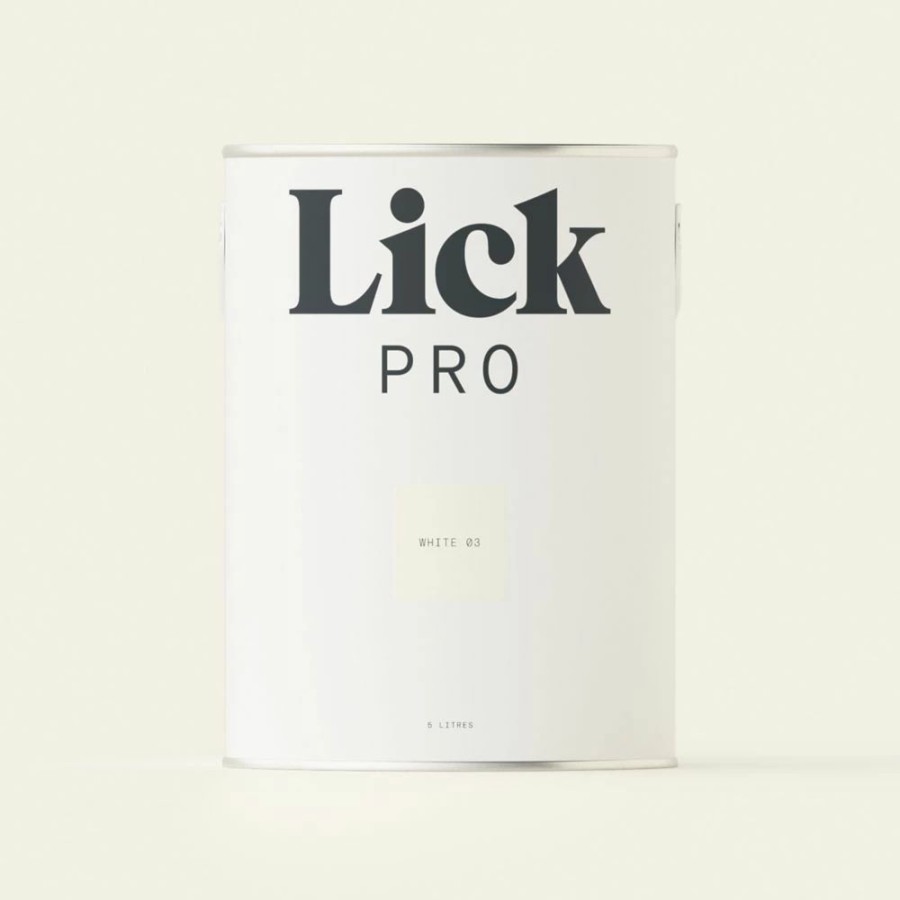 Decorating * | Lickpro Matt White 03 Emulsion Paint 5Ltr