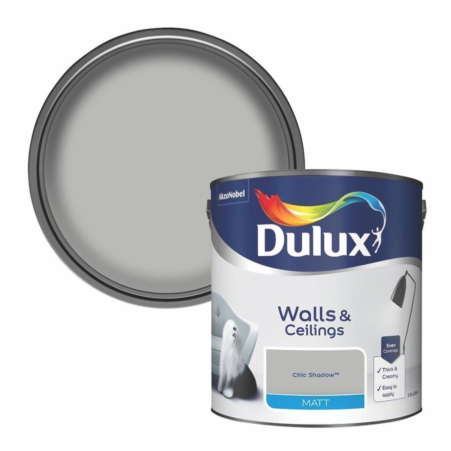 Decorating * | Dulux Matt Chic Shadow Emulsion Paint 2.5Ltr