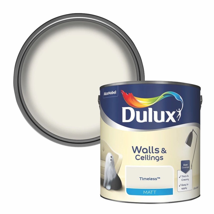 Decorating * | Dulux Matt Timeless Emulsion Paint 2.5Ltr