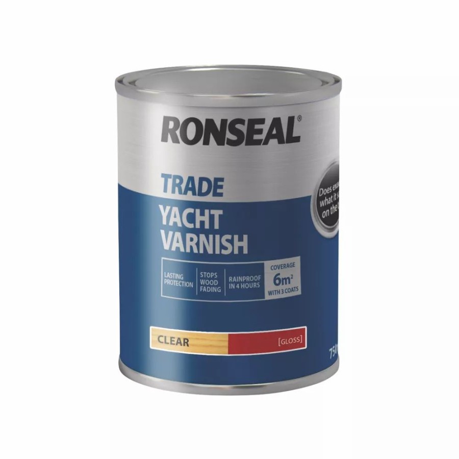 Decorating * | Ronseal Trade Yacht Varnish Gloss Clear 750Ml