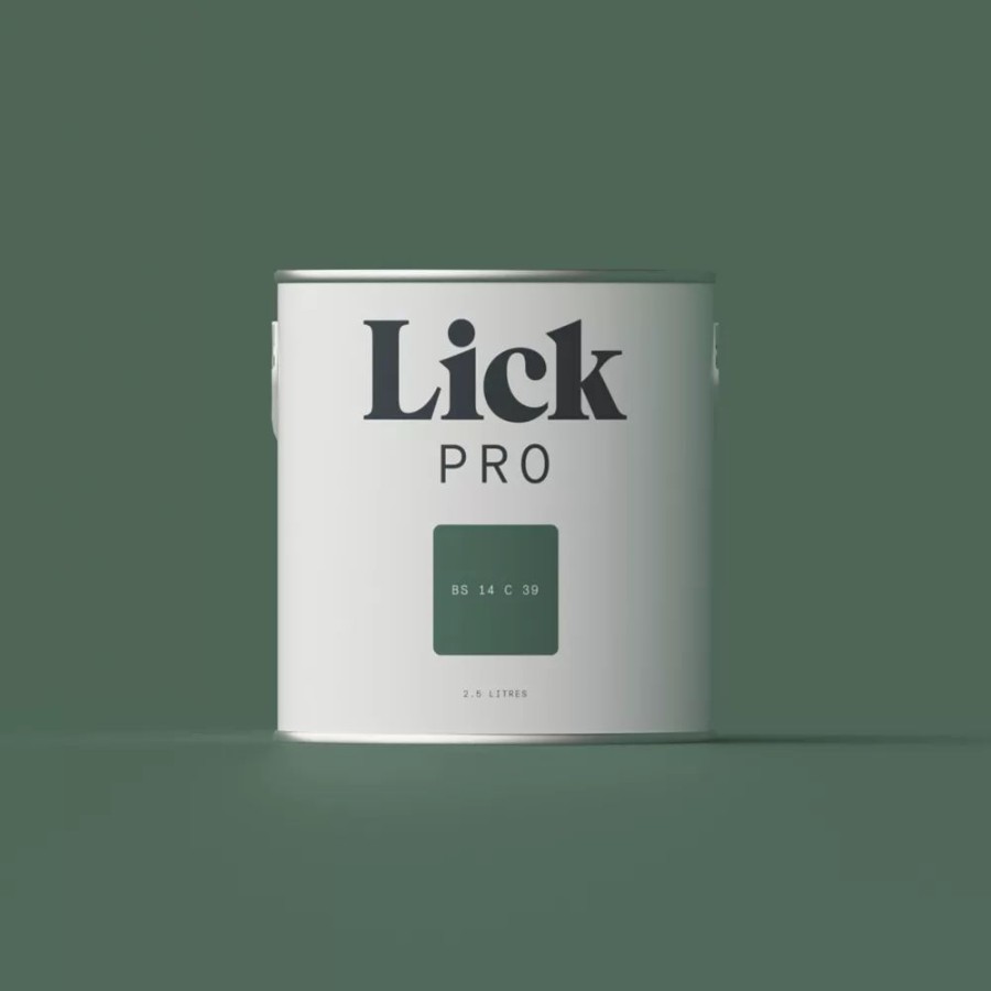 Decorating * | Lickpro Matt Green Bs 14 C 39 Emulsion Paint 2.5Ltr