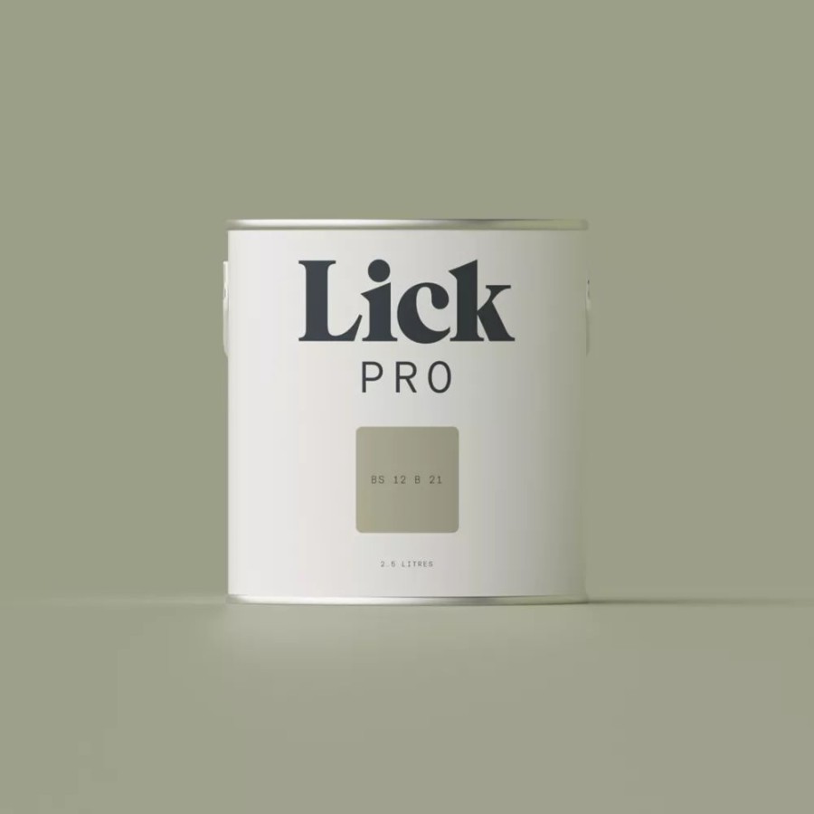 Decorating * | Lickpro Matt Green Bs 12 B 21 Emulsion Paint 2.5Ltr