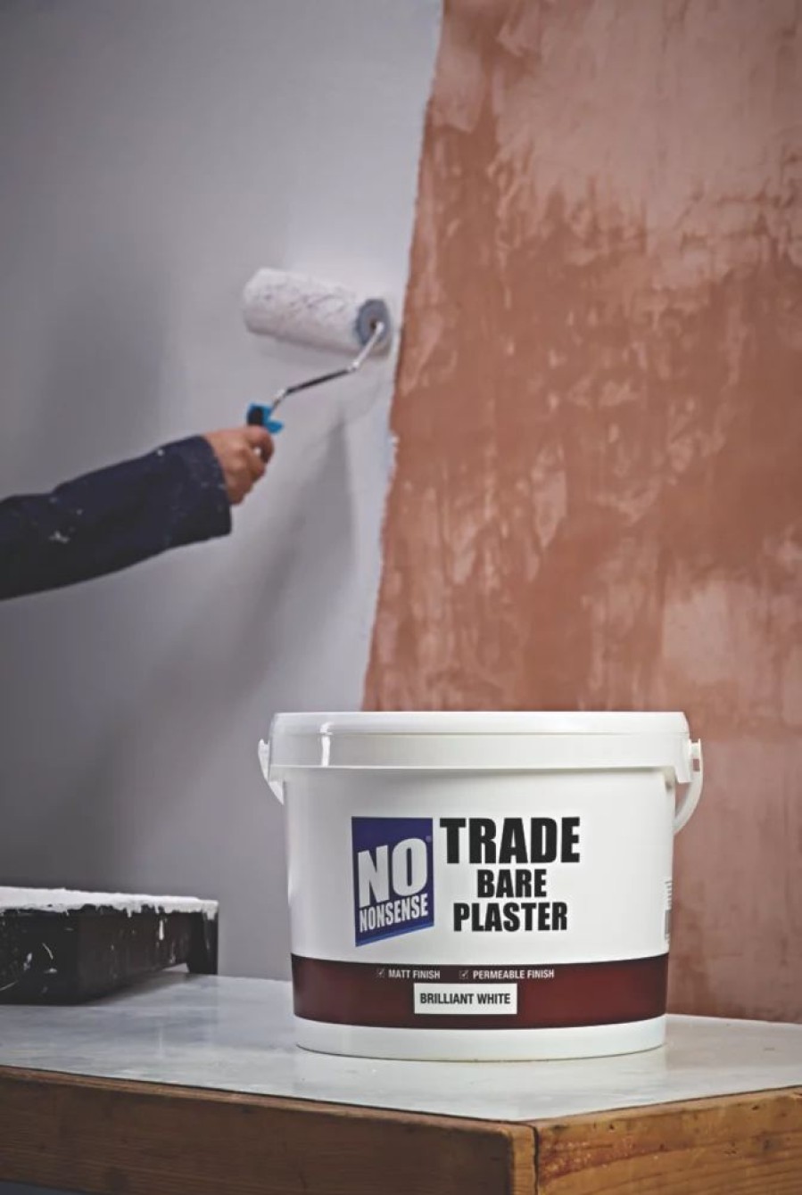 Decorating * | No Nonsense Trade Bare Plaster Paint Brilliant White 10Ltr