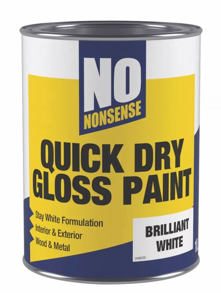 Decorating * | No Nonsense Gloss Pure Brilliant White Acrylic Water-Based Paint 1Ltr