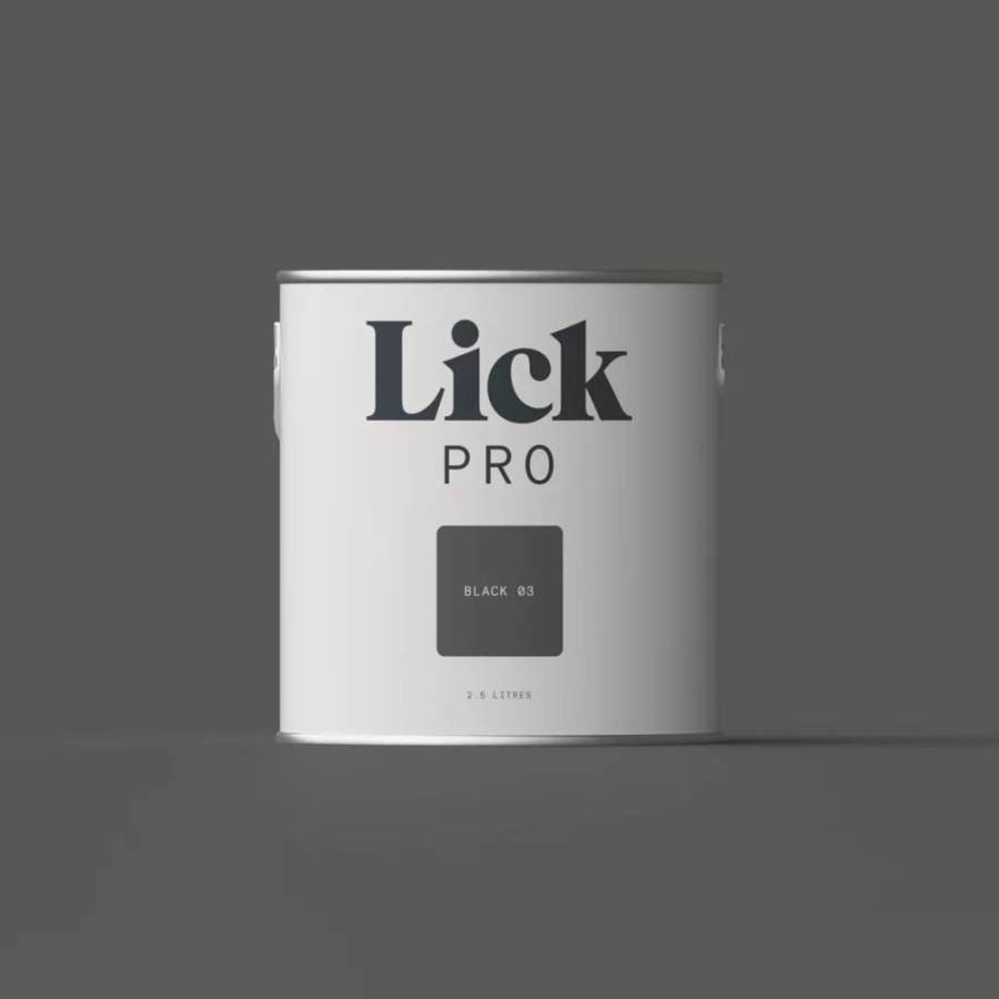 Decorating * | Lickpro Matt Black 03 Emulsion Paint 2.5Ltr