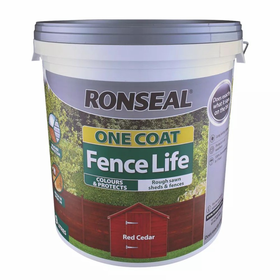 Decorating * | Ronseal One Coat Fence Life Red Cedar 9Ltr