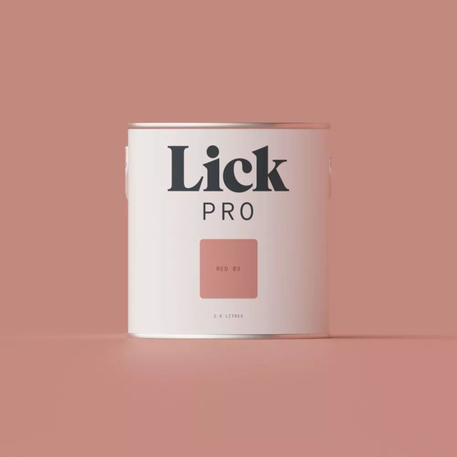 Decorating * | Lickpro Matt Red 03 Emulsion Paint 2.5Ltr